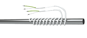 Нагревательный кабель ELK-AG-L с изоляцией из PTFE и заводской концевой заделкой, до 260 °C